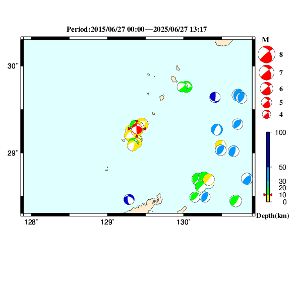 過去に起きた地震のＣＭＴ解
