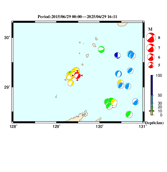 過去に起きた地震のＣＭＴ解