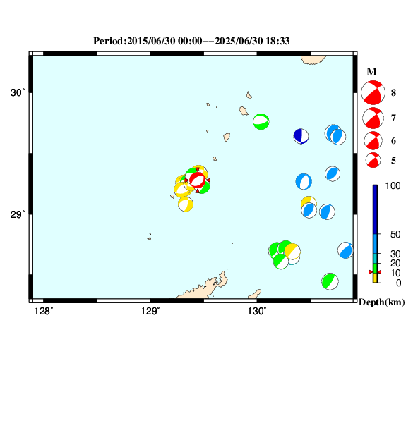 過去に起きた地震のＣＭＴ解