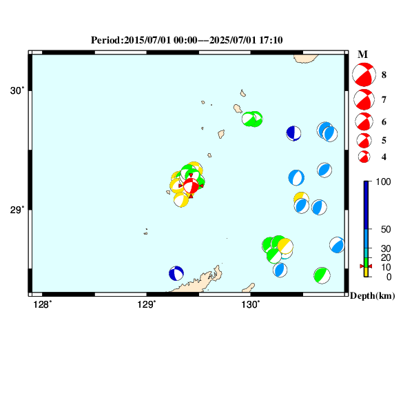 過去に起きた地震のＣＭＴ解