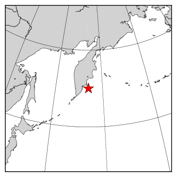 震央の位置
