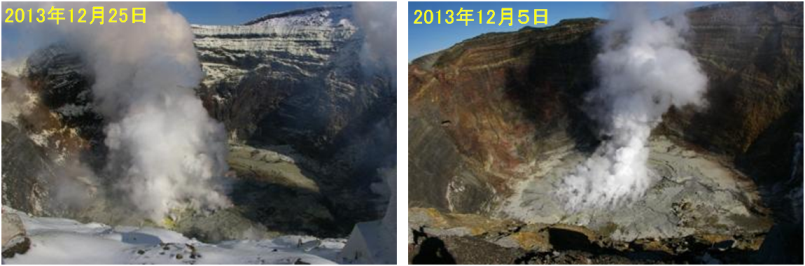 阿蘇山 中岳第一火口内の状況