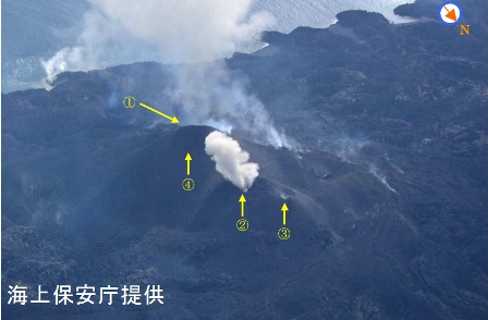 西之島の噴火の状況